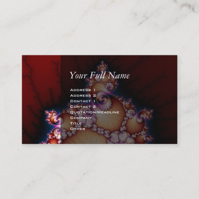 Das ist der Punkt - Fraktal Art Visitenkarte (Vorderseite)