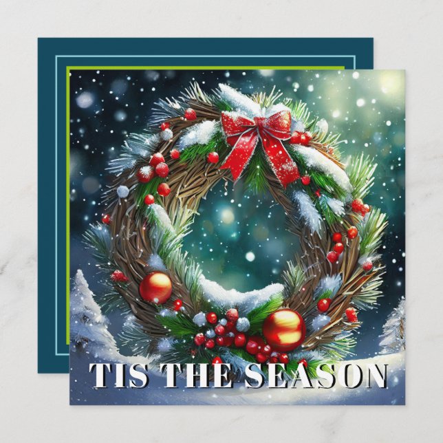 Das ist der Saisonkranz Einladung (Vorne/Hinten)