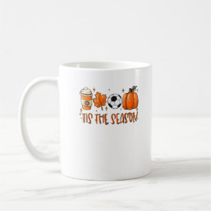 Das ist der Saisonleaf, der den Herbstfußball Latt Kaffeetasse