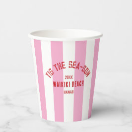 Das ist der Sea Son Custom Beach Weihnachten Rosa  Pappbecher