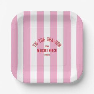 Das ist der Sea Son Custom Beach Weihnachten Rosa Pappteller