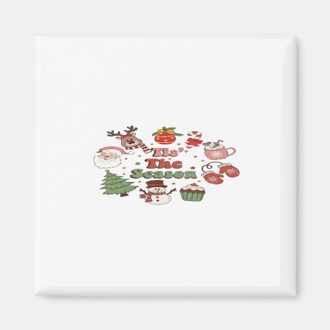 Das ist der Weihnachtsakrylenblock der Saison Magnet (Vorne)