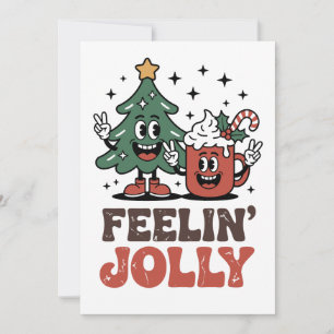 Das ist der Weihnachtsbaum-Weihnachtsmannmütze-Kaf Feiertagskarte