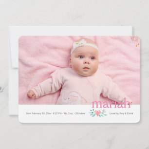 Das ist die Geburtsankündigung meines Fotos Ankündigung