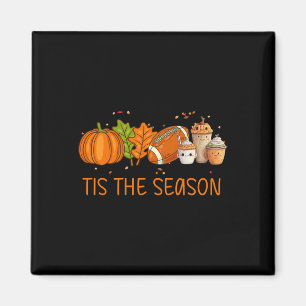 Das ist die Jahreszeit Football Pumpkin alles spar Magnet