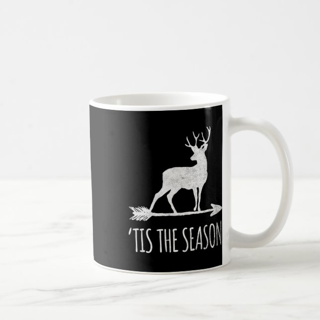Das ist die Jahreszeit Funny Deer Bow Jagd Kaffeetasse (Rechts)
