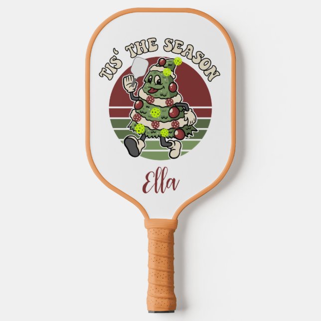 Das ist die Jahreszeit. Funny Pickleball Sprichwor Pickleball Schläger (Vorderseite)