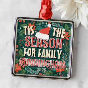 Das ist die Jahreszeit für das Familienfest Ornament Aus Metall