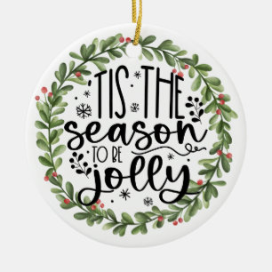 Das ist die Jahreszeit für den Jolly Watercolor Wr Keramik Ornament