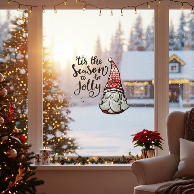 Das ist die Jahreszeit für Jolly Fensteraufkleber (Tis The Season To Be Jolly Window Cling)