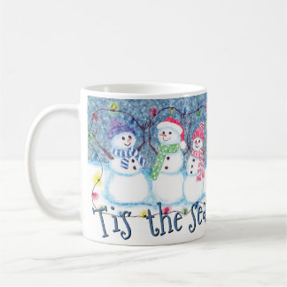 Das ist die Jahreszeit für Jolly Funny Snowmen Kaffeetasse