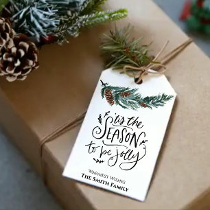 Das ist die Jahreszeit für Jolly Kiefernkiefer Geschenkanhänger