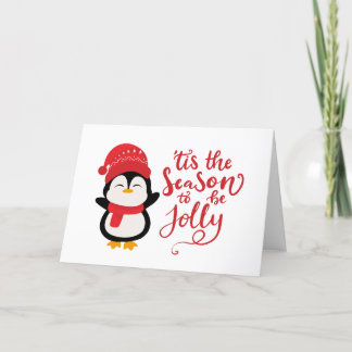Das ist die Jahreszeit für Jolly, Pinguin Weihnach Feiertagskarte