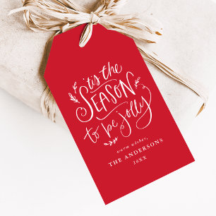 "Das ist die Jahreszeit für Jolly Red Holiday Geschenkanhänger