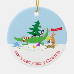 Das ist die Jahreszeit für Tiere Keramik Ornament