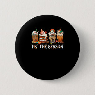 Das ist die Jahreszeit Fußball Pumpkin Gewürz Hall Button