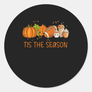 Das ist die Jahreszeit Fußball Pumpkin Gewürze all Runder Aufkleber
