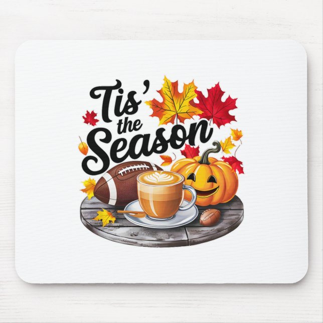 Das ist die Jahreszeit Halloween Bats Pumpkin Fall Mousepad (Vorne)