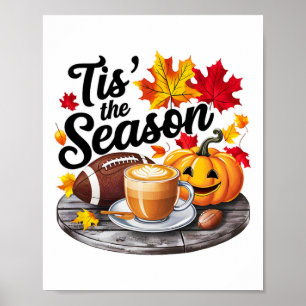 Das ist die Jahreszeit Halloween Bats Pumpkin Fall Poster