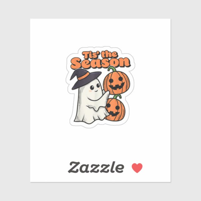 Das ist die Jahreszeit Halloween-Kostüm Hexenhut Aufkleber (Blatt)