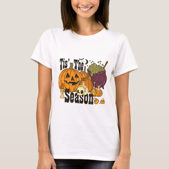 Das ist die Jahreszeit Pumpkin Cauldron Candles Ha T-Shirt (Vorderseite)