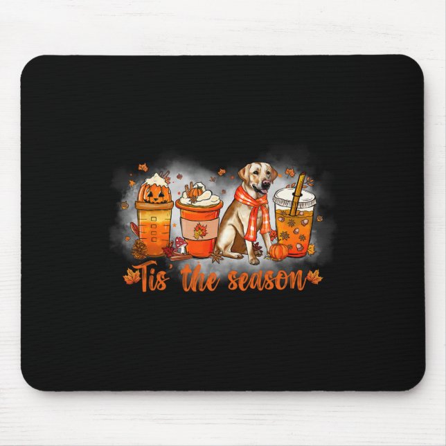 Das ist die Jahreszeit Pumpkin Gewürz Latte Golden Mousepad (Vorne)