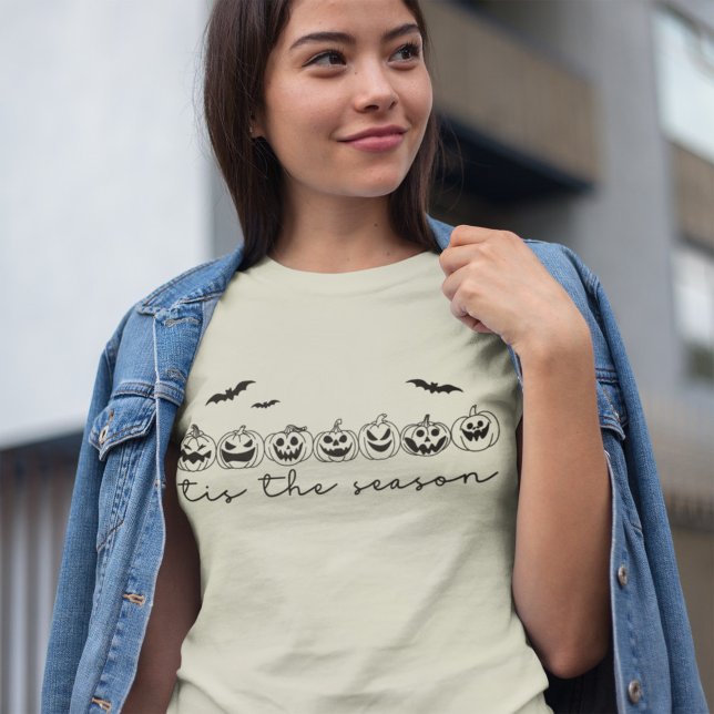 Das ist die Jahreszeit Spooky Halloween Bat Pumpki T-Shirt (Von Creator hochgeladen)