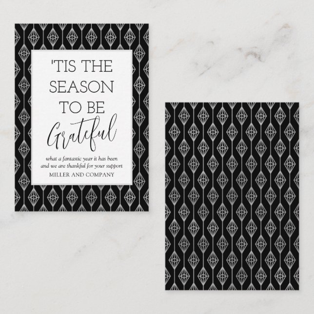 "Das ist die Jahreszeit, um dankbar für den Urlaub Mitteilungskarte (Vorne/Hinten)