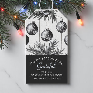 "Das ist die Jahreszeit, um dankbar Weihnachten in Geschenkanhänger