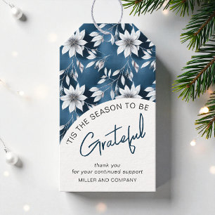 "Das ist die Jahreszeit, um dankbar Weihnachten in Geschenkanhänger