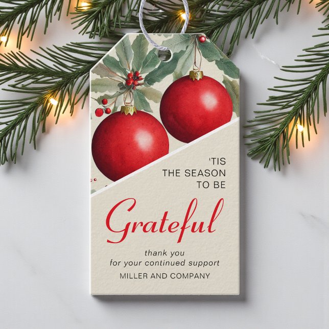 "Das ist die Jahreszeit, um dankbar Weihnachten in Geschenkanhänger (Von Creator hochgeladen)