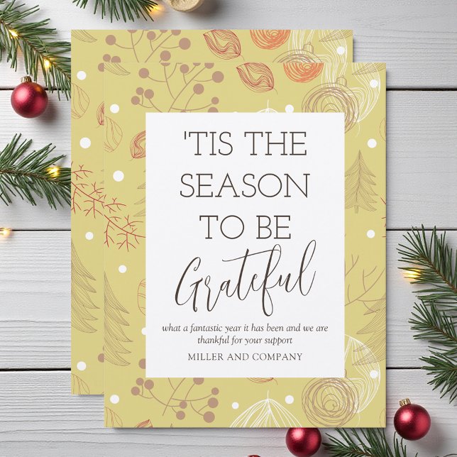 "Das ist die Jahreszeit, um dankbar Weihnachten in Mitteilungskarte (Von Creator hochgeladen)