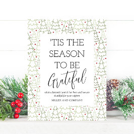 "Das ist die Jahreszeit, um dankbar Weihnachten in Mitteilungskarte