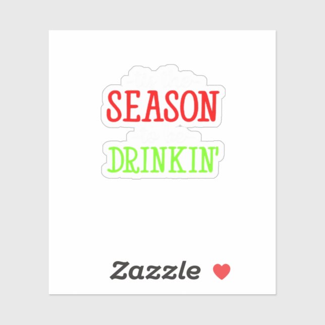 Das ist die Jahreszeit, um die Weihnachtszeit zu t Aufkleber (Blatt)