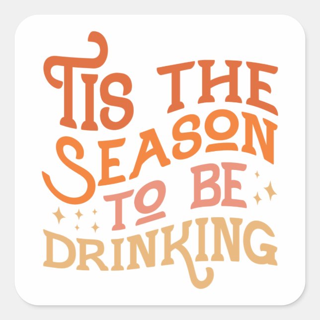 Das ist die Jahreszeit, um ein sonniges Urlaubsdes Quadratischer Aufkleber (Vorderseite)