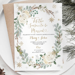 Das ist die Jahreszeit, um Verheiratet Winter flor Einladung