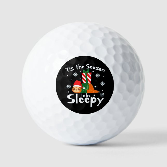 Das ist die Jahreszeit, um zu Weihnachten zufriede Golfball (Vorderseite)