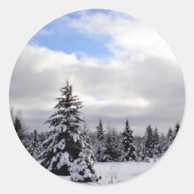 Das ist die Jahreszeit. . . Winterurlaub Runder Aufkleber (Vorderseite)