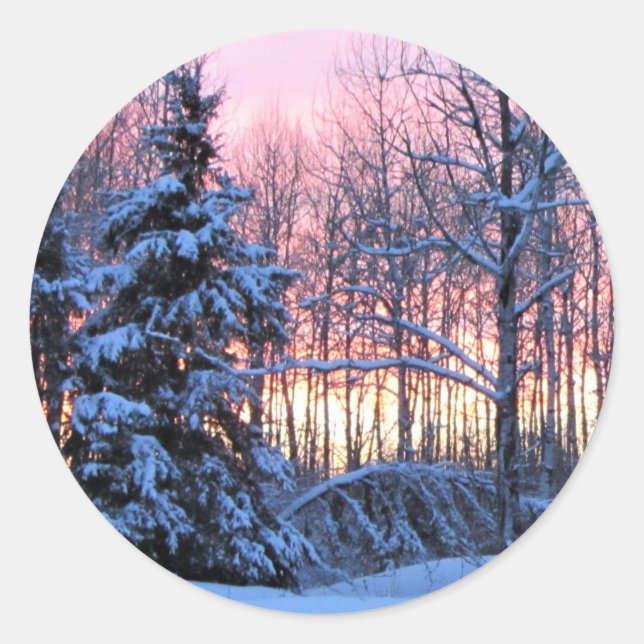 Das ist die Jahreszeit. . . Winterurlaub Runder Aufkleber (Vorderseite)