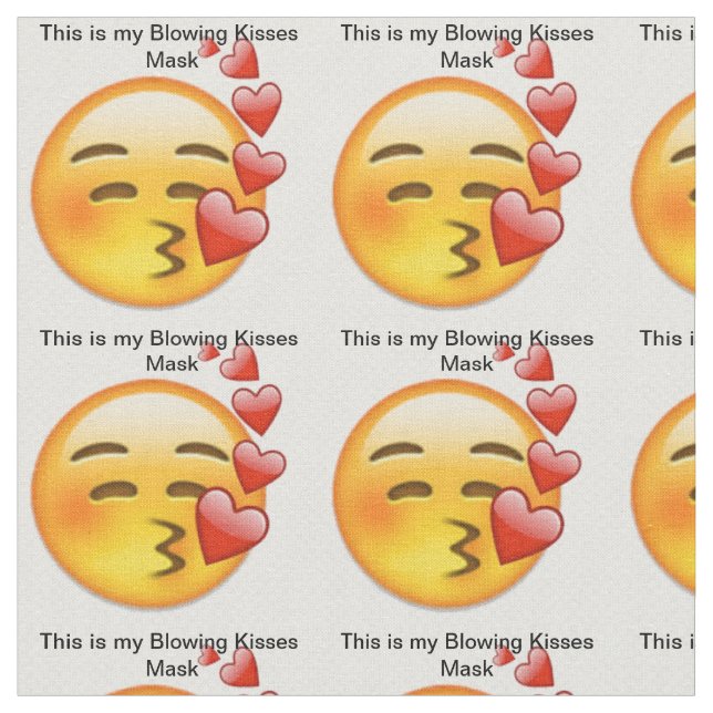 Das ist die Maske meiner blasen Küsse Stoff (Nahaufnahme)