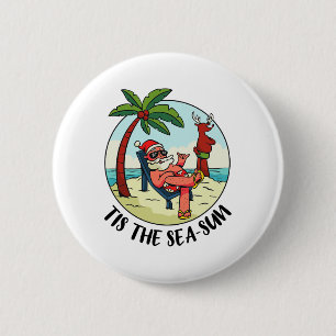 Das ist die Meer-Sonne-Santa-Claus-Strand-Sommer-W Button