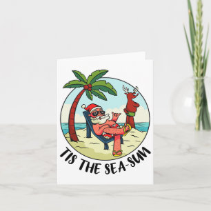 Das ist die Meersonne Santa Claus Beach Sommer Wei Karte