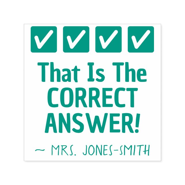 "Das ist die richtige Antwort!" + Benutzerdefinier Permastempel (Design)