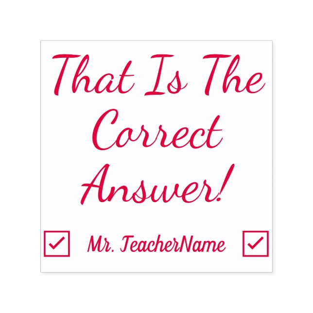 "Das ist die richtige Antwort!" + Name des benutze Permastempel (Design)