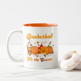 Das ist die Saison Basketball Fall Coffee Pumpkin Zweifarbige Tasse