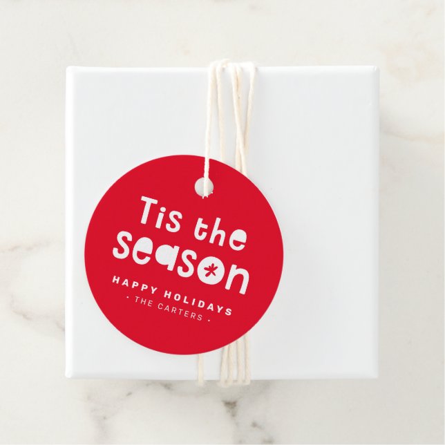 Das ist die Saison CHRISTMAS GIFT fett gefeiert fe Geschenkanhänger (Beispiel)