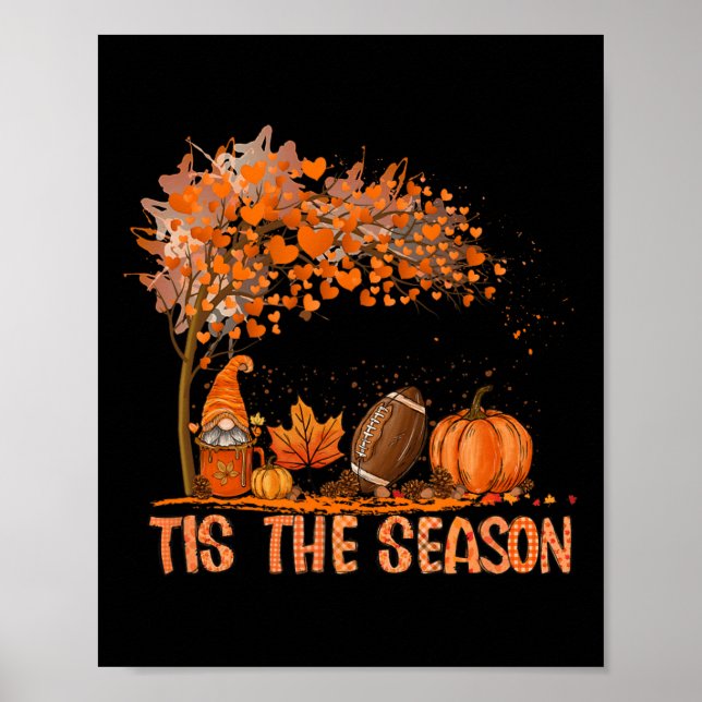 Das ist die Saison Fußball Herbst Kürbissaison Poster (Vorne)