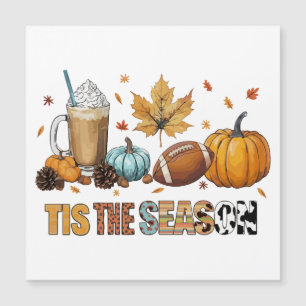 Das ist die Saison Herbstzeit mit Football und Kaf Magnetkarte