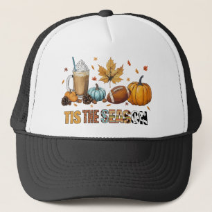Das ist die Saison Herbstzeit mit Football und Kaf Truckerkappe