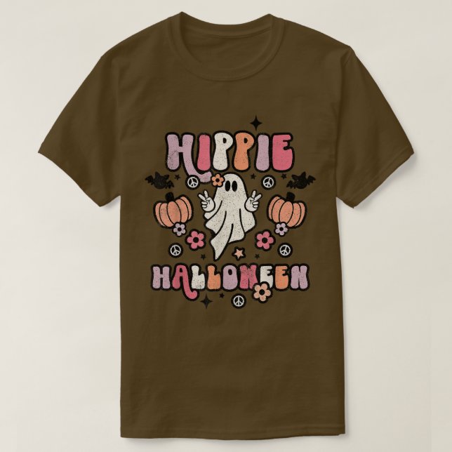 Das ist die Saison Pumpkin Boo 60er 70er Hippie Ha T-Shirt (Design vorne)